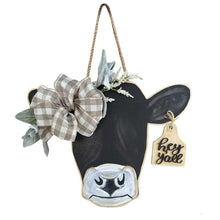 Last inn bildet i Galleri-visningsprogrammet, Farmhouse Cow Head velkomstkrans