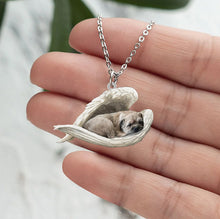 Last inn bildet i Galleri-visningsprogrammet, Sovende engel halskjede i rustfritt stål