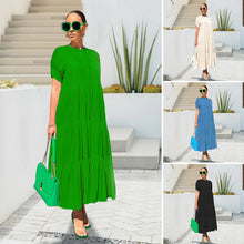 Last inn bildet i Galleri-visningsprogrammet, Ensfarget knapp med krøllet kjole i plussstørrelse