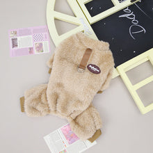 Last inn bildet i Galleri-visningsprogrammet, Fleece Kjæledyr Elastisk jumpsuit med Pull Ring