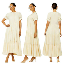 Last inn bildet i Galleri-visningsprogrammet, Ensfarget knapp med krøllet kjole i plussstørrelse