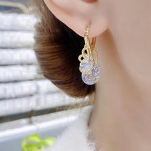 Last inn bildet i Galleri-visningsprogrammet, Heart Zircon Drop Ear Buckles Earrings