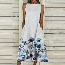 Last inn bildet i Galleri-visningsprogrammet, Ermeløs kjole med trykk