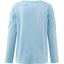 Last inn bildet i Galleri-visningsprogrammet, Langermet Blonde-Skulder Bluse