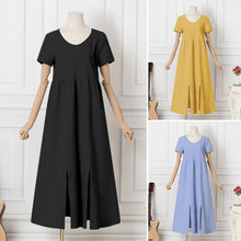 Last inn bildet i Galleri-visningsprogrammet, Ensfarget maxi kjole