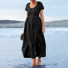 Last inn bildet i Galleri-visningsprogrammet, Ensfarget maxi kjole