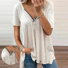 Last inn bildet i Galleri-visningsprogrammet, Løs T-skjorte med V-glidelås