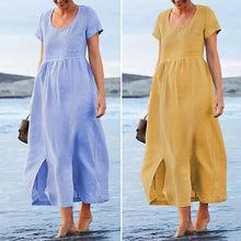 Last inn bildet i Galleri-visningsprogrammet, Ensfarget maxi kjole