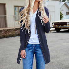 Last inn bildet i Galleri-visningsprogrammet, Solid cardigan i middels lengde