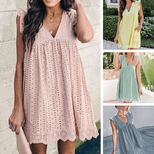 Last inn bildet i Galleri-visningsprogrammet, Kjole med hull og V-hals for kvinner