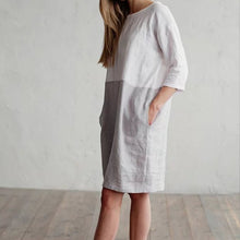 Last inn bildet i Galleri-visningsprogrammet, Fargeblokk kjole med trekvart ermer