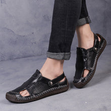 Last inn bildet i Galleri-visningsprogrammet, Nye klassiske romerske sandaler i lær