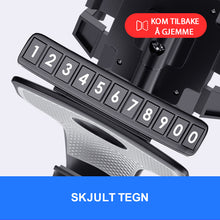 Last inn bildet i Galleri-visningsprogrammet, Dashbordtelefonholder med nummerplate