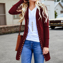 Last inn bildet i Galleri-visningsprogrammet, Solid cardigan i middels lengde