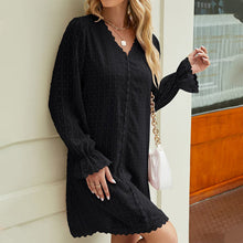 Last inn bildet i Galleri-visningsprogrammet, Langermet kjole med blondepanel