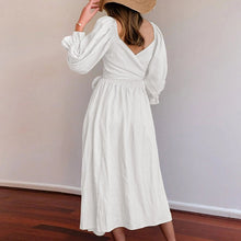 Last inn bildet i Galleri-visningsprogrammet, French Ruffled Lantern Sleeves Multi-wear kjole med rysjermer