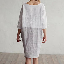 Last inn bildet i Galleri-visningsprogrammet, Fargeblokk kjole med trekvart ermer