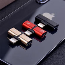 Last inn bildet i Galleri-visningsprogrammet, 2-i-1 hodetelefonadapter for iPhone