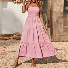 Last inn bildet i Galleri-visningsprogrammet, Sleeveless Strap Tube Top Swing Dress