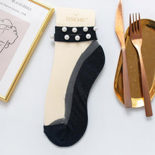 Last inn bildet i Galleri-visningsprogrammet, Ankel-lengde fisknett sokker med perler til kvinner