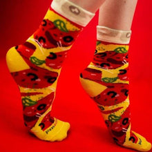 Last inn bildet i Galleri-visningsprogrammet, 4 par kreativ pizzasokker i pizzaboks