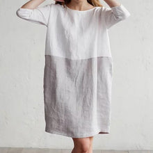 Last inn bildet i Galleri-visningsprogrammet, Fargeblokk kjole med trekvart ermer