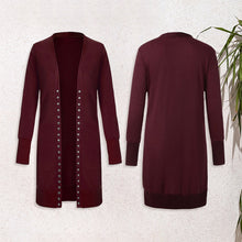 Last inn bildet i Galleri-visningsprogrammet, Solid cardigan i middels lengde