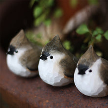 Last inn bildet i Galleri-visningsprogrammet, Fat Chirp Bird Wood Carving Ornament