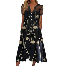 Last inn bildet i Galleri-visningsprogrammet, Trykt kjole med blonder