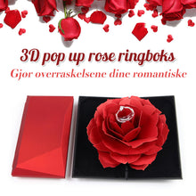 Last inn bildet i Galleri-visningsprogrammet, Ringboks med 3D Rose i papir