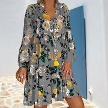 Last inn bildet i Galleri-visningsprogrammet, Trendy v-hals volang løs kjole