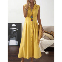 Last inn bildet i Galleri-visningsprogrammet, A-line ermeløs midikjole