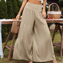 Last inn bildet i Galleri-visningsprogrammet, Ensfarget uformelt bukser med brede ben for kvinner