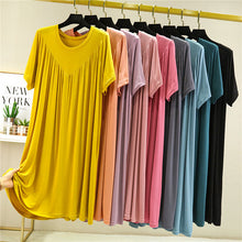 Last inn bildet i Galleri-visningsprogrammet, Super Soft Comfortable Short Sleeve Loose Pajama Dress
