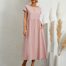 Last inn bildet i Galleri-visningsprogrammet, Sleeveless loose cotton linen dress