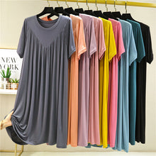 Last inn bildet i Galleri-visningsprogrammet, Super Soft Comfortable Short Sleeve Loose Pajama Dress