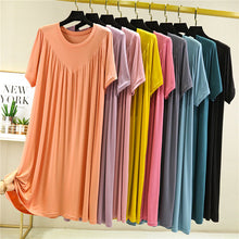 Last inn bildet i Galleri-visningsprogrammet, Super Soft Comfortable Short Sleeve Loose Pajama Dress