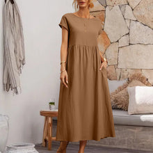 Last inn bildet i Galleri-visningsprogrammet, Sleeveless loose cotton linen dress