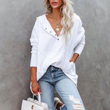 Last inn bildet i Galleri-visningsprogrammet, V-Neck Hooded Doll Sleeve Sweatshirt