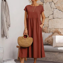 Last inn bildet i Galleri-visningsprogrammet, Sleeveless loose cotton linen dress