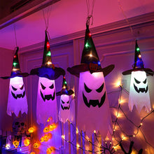Last inn bildet i Galleri-visningsprogrammet, Halloween hengende lys heksehatt