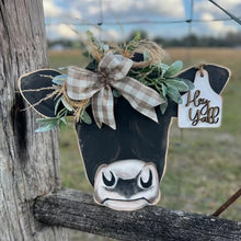 Last inn bildet i Galleri-visningsprogrammet, Farmhouse Cow Head velkomstkrans