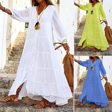 Last inn bildet i Galleri-visningsprogrammet, Ensfarget maxikjole