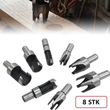 Last inn bildet i Galleri-visningsprogrammet, 8 stk karbon stål plugg kutter drill bit sett (1 / 4 '' , 3 / 8 '' , 1 / 2 '' , 5 / 8 '')