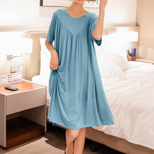 Last inn bildet i Galleri-visningsprogrammet, Super Soft Comfortable Short Sleeve Loose Pajama Dress