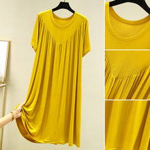 Last inn bildet i Galleri-visningsprogrammet, Super Soft Comfortable Short Sleeve Loose Pajama Dress