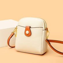 Last inn bildet i Galleri-visningsprogrammet, Liten firkantet veske med enkelt skulderstropp og kontrastfarger