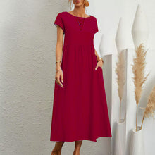 Last inn bildet i Galleri-visningsprogrammet, Sleeveless loose cotton linen dress