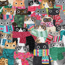 Last inn bildet i Galleri-visningsprogrammet, Wintry Cats 500 brikker puslespill