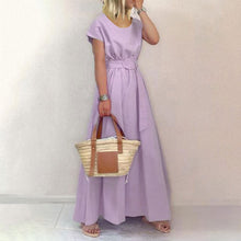 Last inn bildet i Galleri-visningsprogrammet, Ensfarget kjole med rund hals